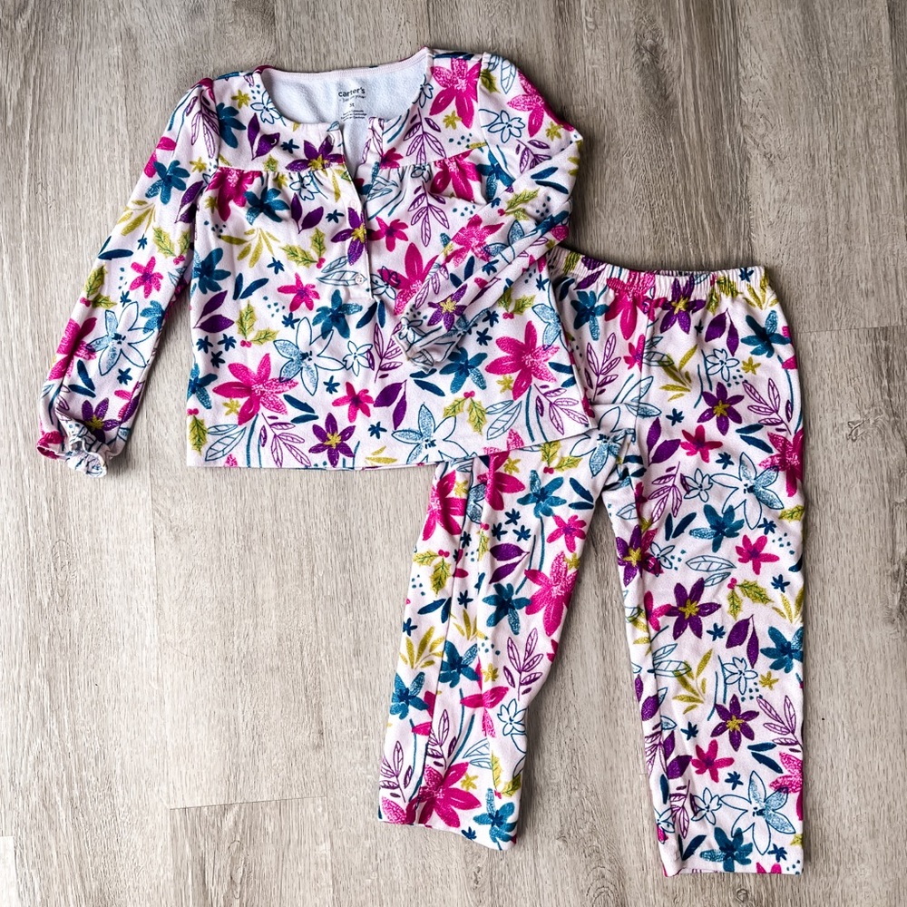 Carter’s Girls Floral Fleece Matching Set